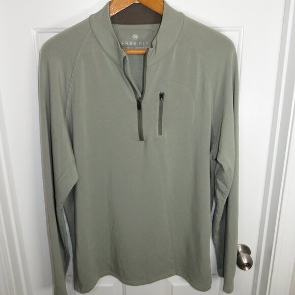 Free Fly Performance Bamboo Lightweight 1/4 Zip Pullover Mens XXL - Picture 1 of 6